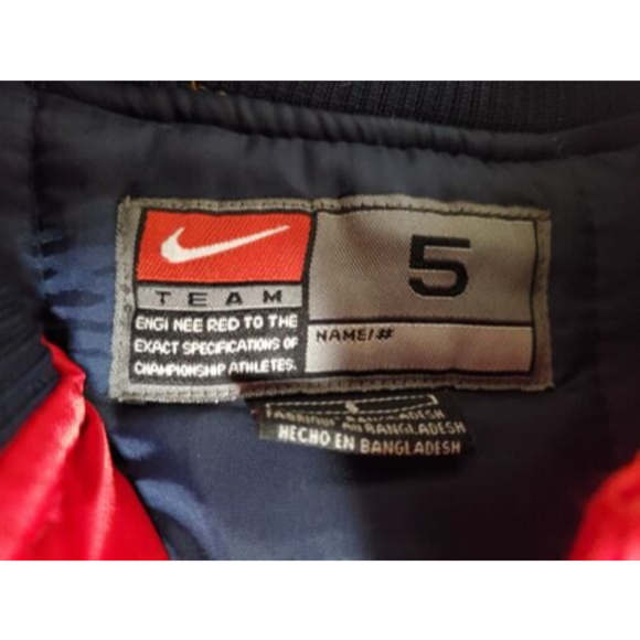 🔥Vintage Nike Team NBA Jacket Detroit Pistons Red Kids 5 Throwback 🔥 - Picture 4 of 7